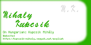 mihaly kupcsik business card