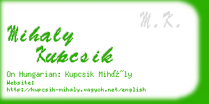 mihaly kupcsik business card